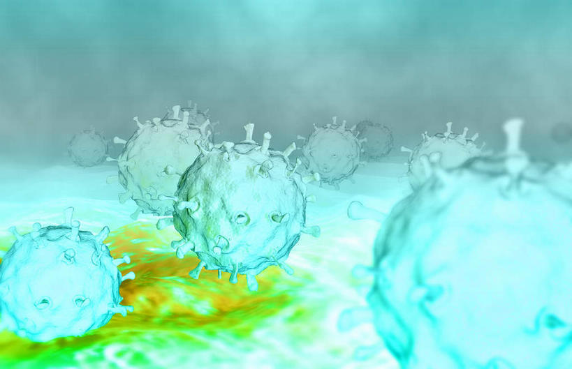 无人,横图,插画,室内,特写,白天,正面,数码,分子,科技,微生物,阴影,网络,医学,高光,几何,计算机图形,合成,图画,画,生物,电脑合成图,数码合成图,医疗,病毒,生物学,漫画,写实,具体,具象,寄生,甲型流感病毒,禽流感病毒,生命体,生物病毒,彩图