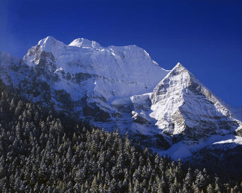 无人,横图,室外,白天,仰视,旅游,度假,美景,森林,山,树林,雪,雪山,植物,大雪,中国,亚洲,阴影,光线,影子,冰,积雪,景观,山峰,雪景,冬季,冬天,山峦,娱乐,树,树木,蓝色,绿色,蓝天,天空,阳光,自然,天,享受,休闲,景色,放松,寒冷,四川省,生长,晴朗,成长,冰冷,自然风光,东亚,四川,稻城,亚丁,甘孜藏族自治州,万里无云,中华人民共和国,西南地区,严寒,川,甘孜,甘孜州,冰凉,酷寒,凛冽,凛凛,极冷,晴空,晴空万里,彩图,低角度拍摄,稻城三神山,稻城县,稻城亚丁,念青贡嘎日松贡布,三神山,仙乃日,仙乃日神山,仙乃日雪山,亚丁风景区