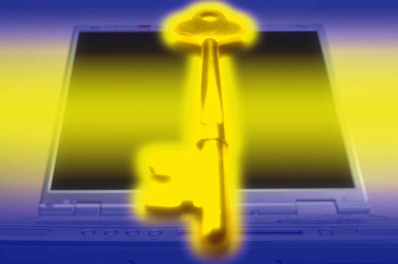 无人,横图,室内,白天,正面,安全,电脑,笔记本电脑,数码,科技,阴影,网络,防护,钥匙,高光,几何,计算机图形,合成,通讯设备,一个,黄色,单个,保护,电脑合成图,数码合成图,无线,开启,封闭,保险,通信设备,无线网络,私密,无线上网,便携式电脑,写实,具体,具象,保全,周全,安稳,安定,防盗,平安,手提电脑,彩图