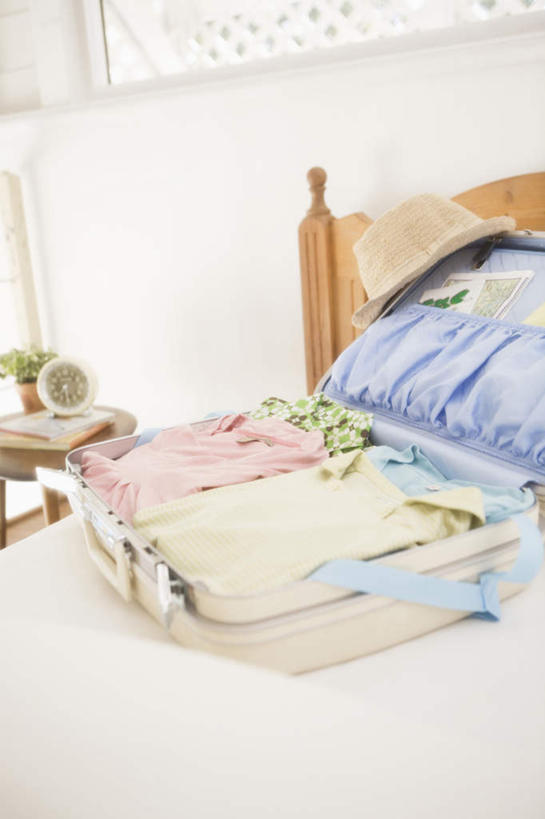 无人,竖图,俯视,室内,白天,植物,餐桌,床,卧室,桌子,一堆,阴影,堆叠,堆积,服装,光线,拉杆箱,旅行箱,盆栽,影子,墙,床单,盆景,休闲装,被子,墙壁,墙面,一个,衣服,绿色,阳光,自然,行李箱,箱子,休闲,休闲服,服饰,单人床,生长,单个,成长,餐台,堆,出差,被单,彩图,高角度拍摄,旅行,睡房,卧房