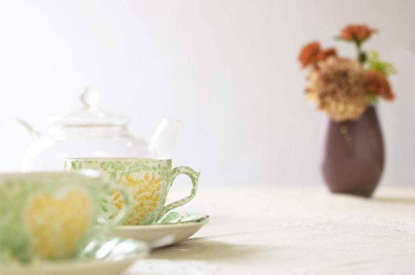 无人,横图,室内,特写,白天,白色背景,正面,杯子,玻璃,许多,朦胧,模糊,盛开,透明,碟子,壶,花蕾,玻璃制品,水壶,花,花瓣,花朵,鲜花,两个,红色,绿色,茶壶,水杯,花苞,花蕊,摄影,影棚,茶杯,彩图,影棚拍摄,拍摄