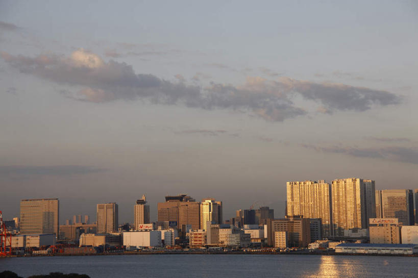 高楼大厦,横图,室外,白天,正面,度假,日出,海浪,海洋,美景,太阳,城市