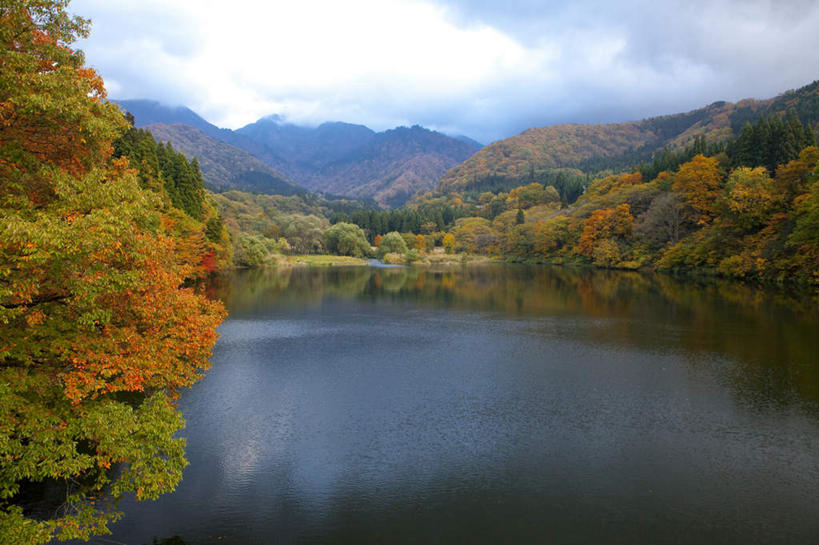 无人,横图,室外,白天,正面,旅游,度假,草地,草坪,湖,湖泊,美景,水,植物,日本,亚洲,阴影,光线,影子,湖面,景观,水流,水面,云,云朵,云彩,娱乐,草,树,树木,蓝色,绿色,白云,蓝天,天空,阳光,自然,湖水,天,享受,休闲,景色,放松,生长,成长,自然风光,东亚,本州,本州岛,日本国,中部地方,新潟,新潟县,彩图