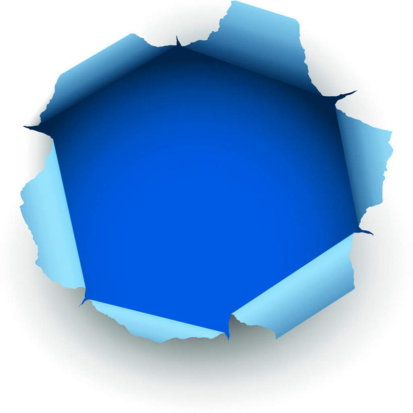 无人,竖图,插画,室内,白天,白色背景,正面,数码,科技,阴影,网络,纸,洞,高光,几何,计算机图形,合成,图画,破坏,破损,画,蓝色,洞穴,撕开,损坏,电脑合成图,数码合成图,漫画,穴,写实,具体,具象,彩图