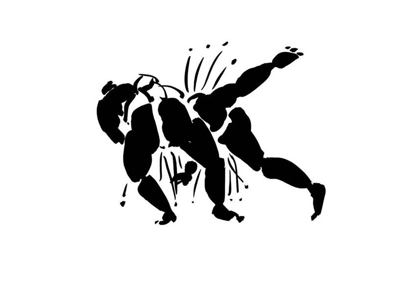 无人,两个人,运动员,站,横图,黑白,插画,室内,白天,白色背景,正面,锻炼,快乐,比赛,运动,竞争,数码,科技,摔跤,弯腰,阴影,网络,高光,几何,计算机图形,合成,图画,娱乐,画,站着,休闲,电脑合成图,数码合成图,体育运动,合成图,漫画,相扑,写实,具体,具象,弯身,体育,男人,男性,中年男性,体育运动员,运动选手,站立,全身,健身,角抵,摔跤运动,素舞
