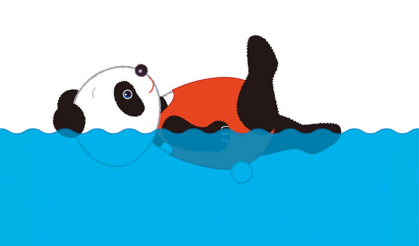 侧面,泳装,锻炼,快乐,比赛,运动,竞争,数码,科技,水,野生动物,熊猫