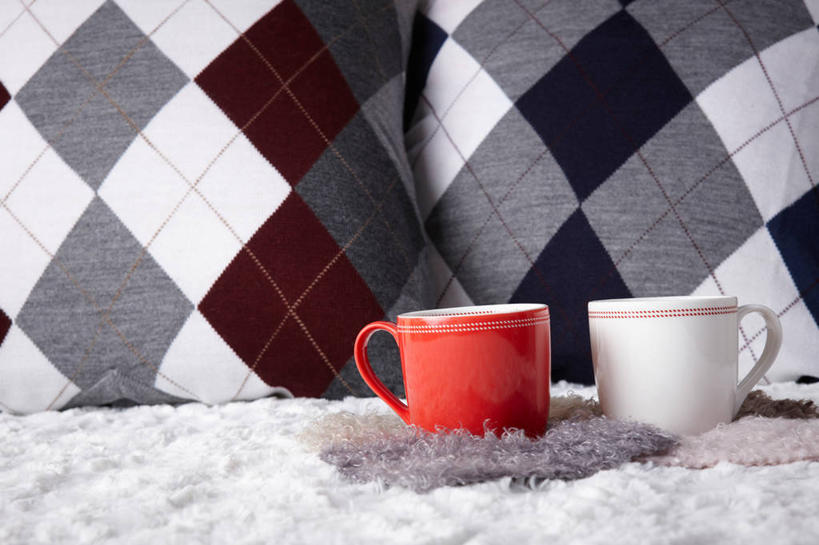 无人,横图,室内,特写,白天,正面,地毯,靠垫,静物,杯子,阴影,装饰,编织,反射,影子,手工艺品,陶瓷,靠枕,陶瓷制品,织物,两个,马克杯,水杯,工艺品,垫子,枕头,华丽,修饰,点缀,衬托,美观,雅致,雅观,彩图