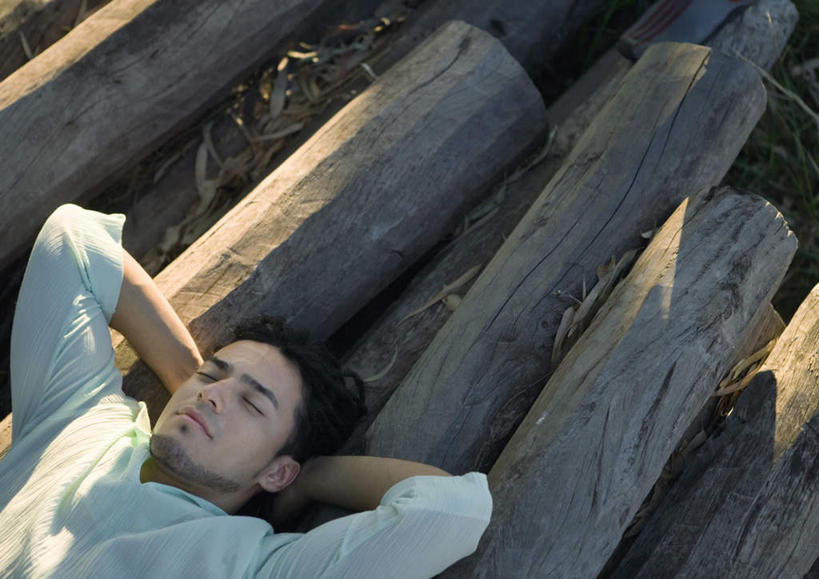 西方人,一个人,躺,闭眼,横图,俯视,室外,白天,欧洲,欧洲人,仅一个男性,仅一个人,一堆,堆叠,堆积,木材,仅一个年轻男性,堆,双手抱头,卧着,男人,男性,年轻男性,白种人,闭眼睛,闭着眼,闭着眼睛,躺着,卧,半身,彩图,高角度拍摄