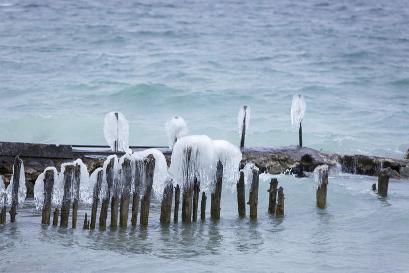 无人,横图,俯视,室外,白天,河流,美景,树林,水,植物,浸泡,冰,河水,景观,水流,冬季,冬天,冰柱,树,树干,树木,自然,景色,寒冷,生长,成长,自然风光,严寒,彩图,高角度拍摄