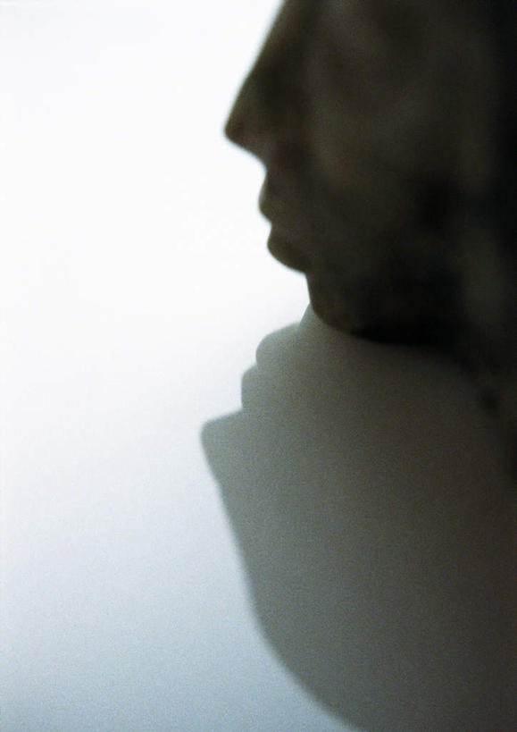 头,无人,竖图,俯视,室内,特写,白天,白色背景,静物,雕塑,阴影,艺术,装饰,反射,雕刻,雕像,影子,一个,模型,工艺品,摄影,影棚,单个,纪念,美术,主题,陈列,功能,美学,头部,彩图,高角度拍摄,影棚拍摄,拍摄