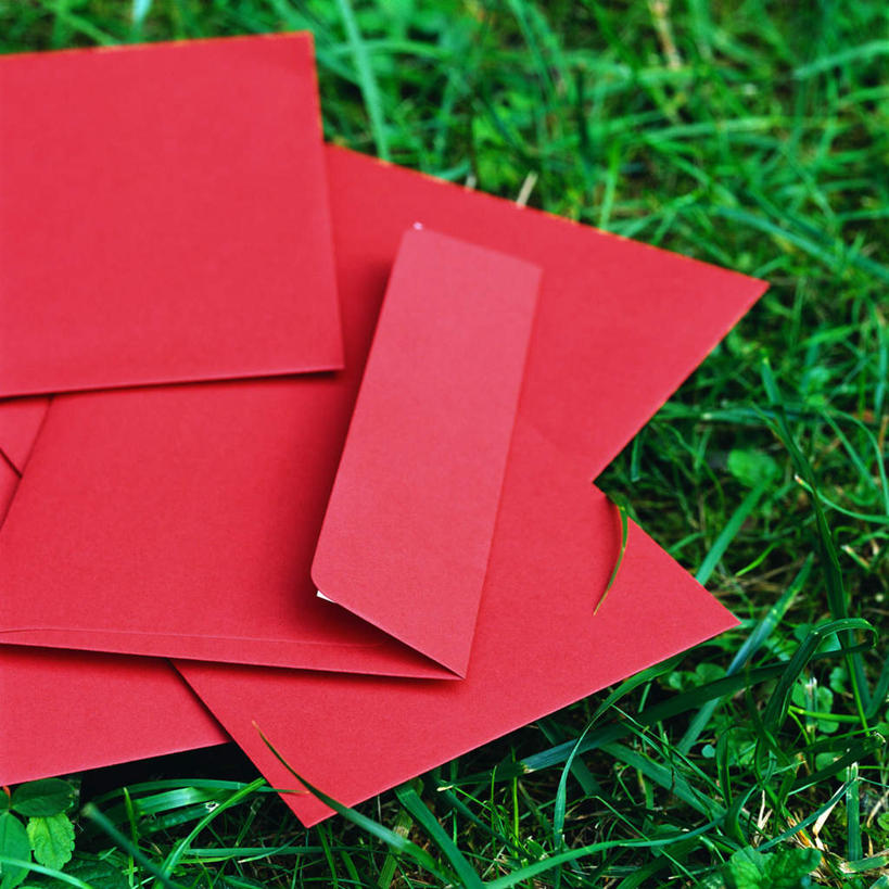 无人,方图,俯视,室外,特写,白天,草地,草坪,植物,静物,一堆,许多,堆叠,堆积,传递,信息,信封,邮件,联系,草,红色,绿色,联络,邮递,通信,信件,堆,邮政,彩图,高角度拍摄