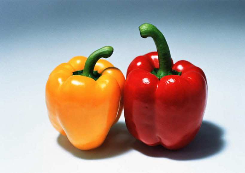 无人,横图,俯视,室内,特写,白天,白色背景,桌面,辣椒,蔬菜,阴影,新鲜,反射,影子,食品,根,食物,两个,黄色,红色,绿色,球体,摄影,有机食品,绿色食品,影棚,彩椒,辣角,红海椒,大椒,辣虎,广椒,甜椒,柿子椒,辣子,红辣椒,海椒,番椒,灯笼椒,彩图,高角度拍摄,影棚拍摄,拍摄