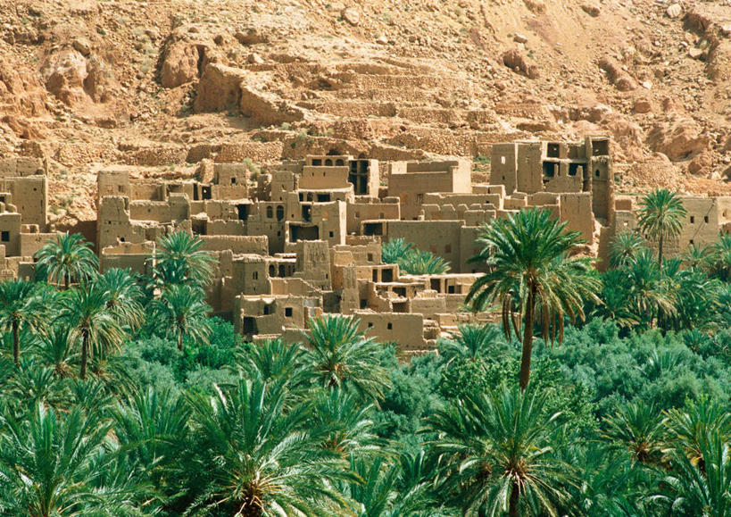 无人,家,横图,室外,白天,正面,旅游,度假,美景,山,树林,植物,城市风光,城市,建筑,棕榈树,叶子,非洲,摩洛哥,房屋,屋子,景观,山峰,公寓,建筑群,绿叶,山峦,娱乐,建设,洋房,楼房,住宅,树,树木,绿色,自然,享受,休闲,嫩叶,景色,放松,生长,成长,北非,棕榈叶,叶,叶片,彩图,房子