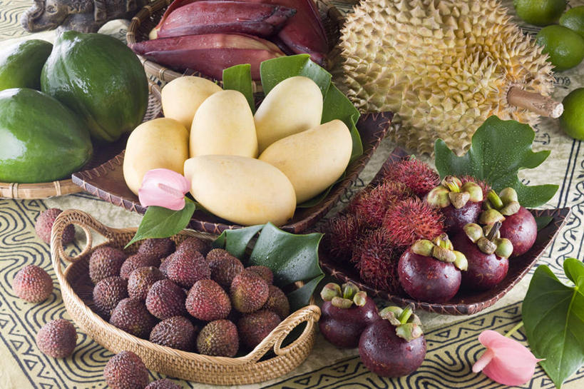 无人,横图,俯视,室内,特写,白天,芒果,柠檬,无花果,水果,新鲜,生食,食品,果实,榴莲,食物,热带水果,有机食品,绿色食品,红毛丹,山竹果,山竹,莽吉柿,山竹子,山竺,韶子,毛龙眼,毛荔枝,映日果,益母果,望果,树地瓜,柠果,奶浆果,蜜望,蜜果,檬果,闷果,漭果,杧果,庵波罗果,彩图,高角度拍摄