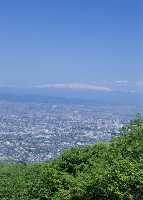 无人,竖图,俯视,航拍,室外,白天,旅游,度假,美景,森林,树林,植物,日本,亚洲,景观,娱乐,树,树木,绿色,自然,享受,休闲,景色,放松,生长,成长,鸟瞰,自然风光,东亚,本州,本州岛,日本国,东北地方,山形,山形县,彩图,高角度拍摄