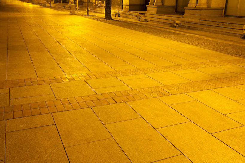 无人,横图,室外,夜晚,路,中国,亚洲,路边,人行道,风景,摄影,照亮,都市风光,东亚,天津市,彩图