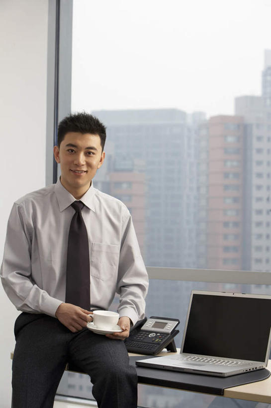 正面,衬衫,商务,通讯,笔记本电脑,互联网,窗户,中国,亚洲,仅一个男性