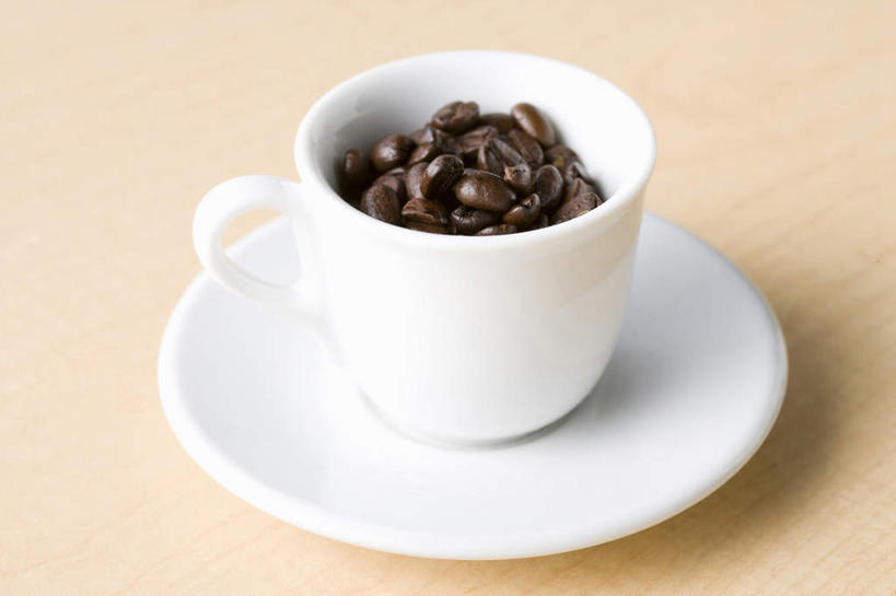 咖啡,无人,横图,俯视,室内,桌子,静物,木制,咖啡杯,饮食,饮料,茶碟,咖啡豆,摄影,清新,彩图,高角度拍摄