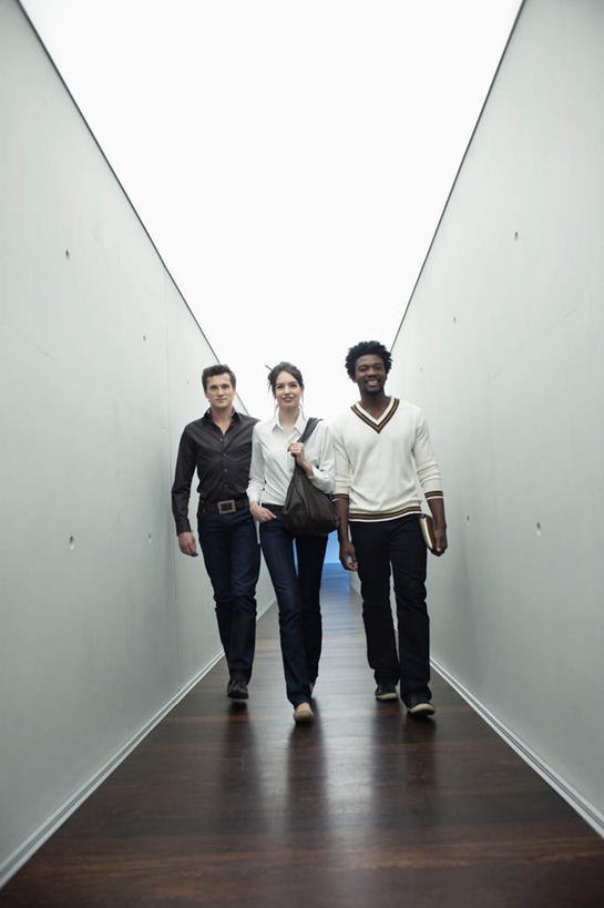 西方人,三个人,同事,商务人士,商务男性,商务女性,走,竖图,室内,白天,正面,衬衫,成功,合作,团队,集体,信心,欧洲,非洲,黑人,欧洲人,一排,套装,服装,整齐,包,材料,档案,皮包,文件,纸,墙,走道,走廊,过道,注视,休闲装,队伍,墙壁,墙面,排列,衣服,手稿,资料,观察,看,休闲,休闲服,服饰,观看,单肩包,证明,察看,领导,成就,队列,关注,文档,商务装,合伙,领袖,工薪阶层,男人,男性,年轻男性,年轻女性,女人,女性,中年男性,白种人,非洲人,白领,上班族,步行,散步,走路,彩图,全身,衬衣