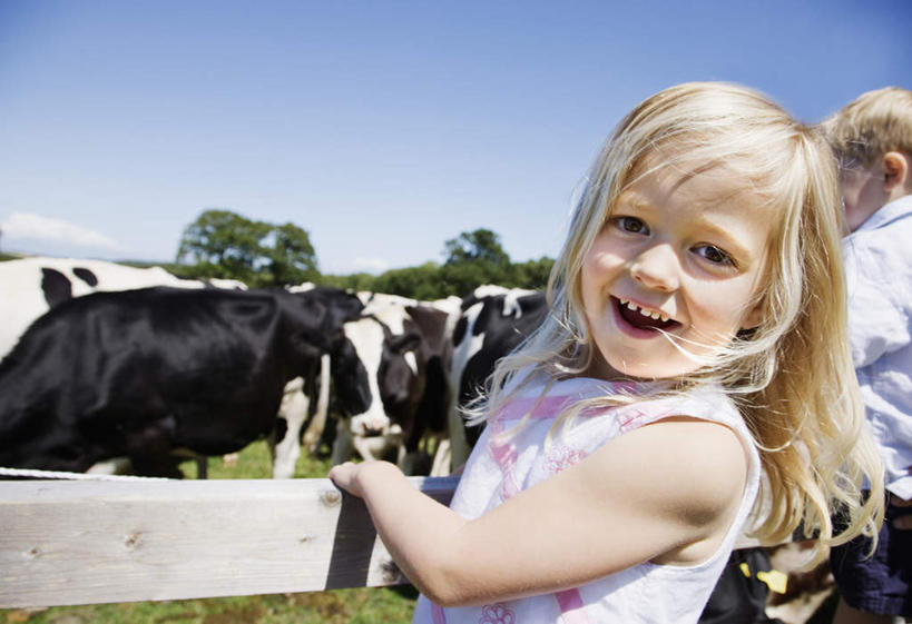 西方人,儿童,两个人,家庭,农场,栏杆,站,笑,微笑,露齿笑,横图,室外,白天,侧面,纯洁,畜牧业,牧场,草地,草坪,植物,牛,欧洲,欧洲人,一群,许多,阴影,花纹,服装,光线,影子,围栏,乳牛,很多,注视,休闲装,护栏,草,树,树木,小孩,衣服,蓝色,绿色,蓝天,天空,阳光,自然,动物,天,观察,看,站着,休闲,温暖,温馨,一家人,休闲服,家畜,可爱,童年,童趣,服饰,牲畜,生长,晴朗,成长,观看,和睦,察看,关注,斑纹,童真,烂漫,无邪,畜牧,万里无云,牧业,天真,男孩,男人,男性,女孩,女人,女性,白种人,晴空,晴空万里,奶牛,站立,半身,彩图,融洽,男生,女生