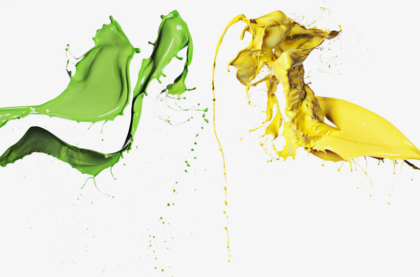 无人,横图,室内,特写,白天,白色背景,正面,装修,飞溅,装饰,溅,材料,液体,水滴,装潢,水珠,黄色,绿色,摄影,肮脏,影棚,油漆,保护,涂料,喷洒,邋遢,龌龊,污秽,彩图,影棚拍摄,拍摄