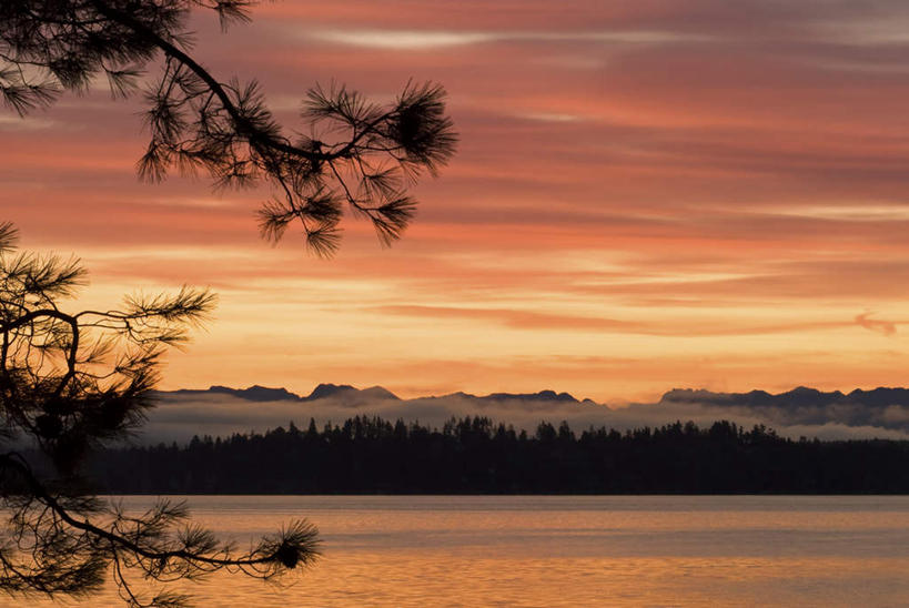 无人,横图,室外,白天,正面,旅游,度假,湖,湖泊,美景,日落,森林,树林,水,植物,华盛顿,美国,阴影,光线,影子,湖面,景观,水流,水面,晚霞,霞光,落日,背光,娱乐,树,树木,绿色,倒影,阳光,自然,黄昏,湖水,享受,休闲,景色,彩霞,放松,生长,成长,倒映,北美,北美洲,自然风光,美洲,逆光,华盛顿州,西雅图,常绿之州,常青州,北亚美利加洲,亚美利加洲,绿宝石城,翡翠之城,雨城,常绿之城,阿拉斯加门户,女王之城,喷气机之城,常青城,夕照,反照,夕阳,彩图,斜阳