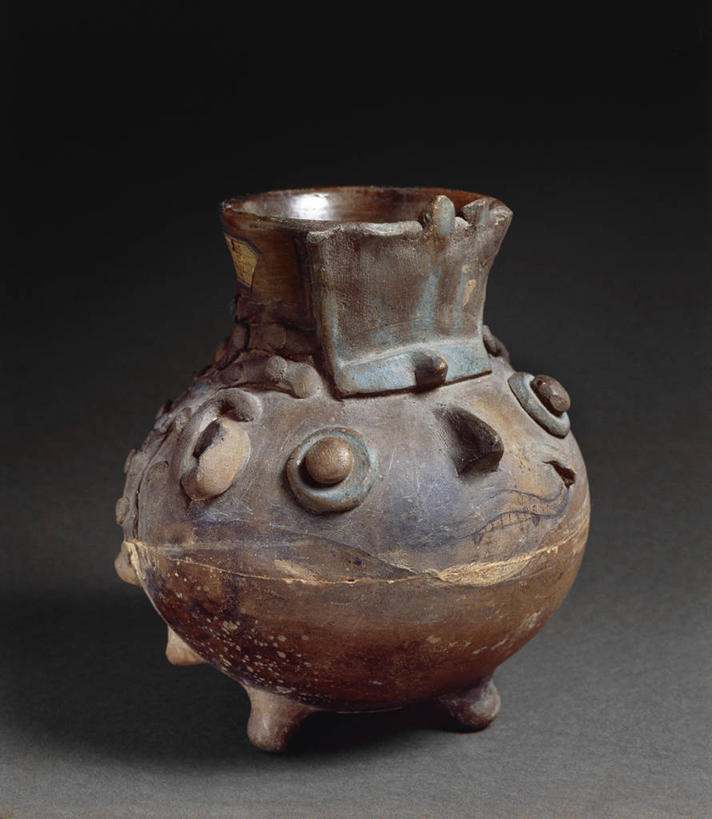 无人,竖图,餐具,黑色背景,古代,一个,陶器,摄影,单个,古代文明,美术工艺,彩图,影棚拍摄,托尔特克人