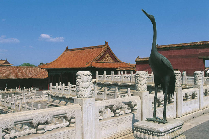 无人,故宫,横图,雕塑,北京,亚洲,鸟类,雕像,联合国,首都,历史,地标建筑,摄影,合金,中国文化,将军,青铜,北京市,自然地理,彩图,联合国教科文组织,过去