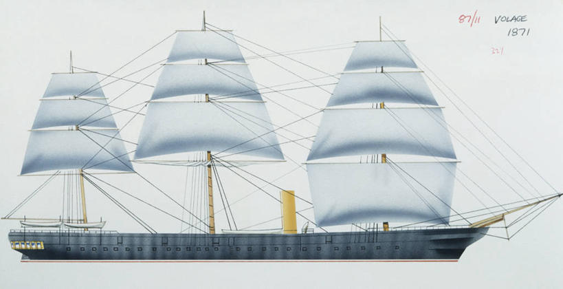 无人,横图,全景,室外,白天,侧面,时尚,船,英国,蓝色背景,军事,历史,一个,蓝色,t台,帆,战争,运输,摄影,军舰,单个,北欧,海军,战船,帆樯,桅竿,时装表演,时装秀,t型台,走秀,彩图,帆柱,英国海军,英国皇家海军,传动装置