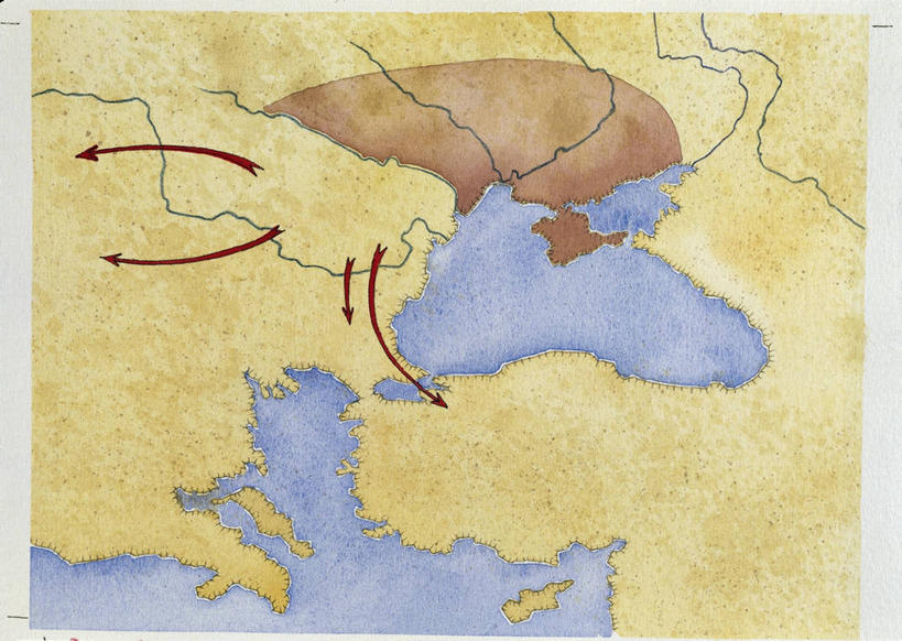 无人,横图,俯视,航拍,插画,数码,科技,指示牌,地图,阴影,网络,标志,文字,高光,几何,计算机图形,合成,图画,方向,历史,标识,箭头,画,电脑合成图,数码合成图,迁徙,指向,合成图,鸟瞰,漫画,发展,写实,具体,具象,簇,黑海,自然地理,彩图,高角度拍摄,哥特人,过去