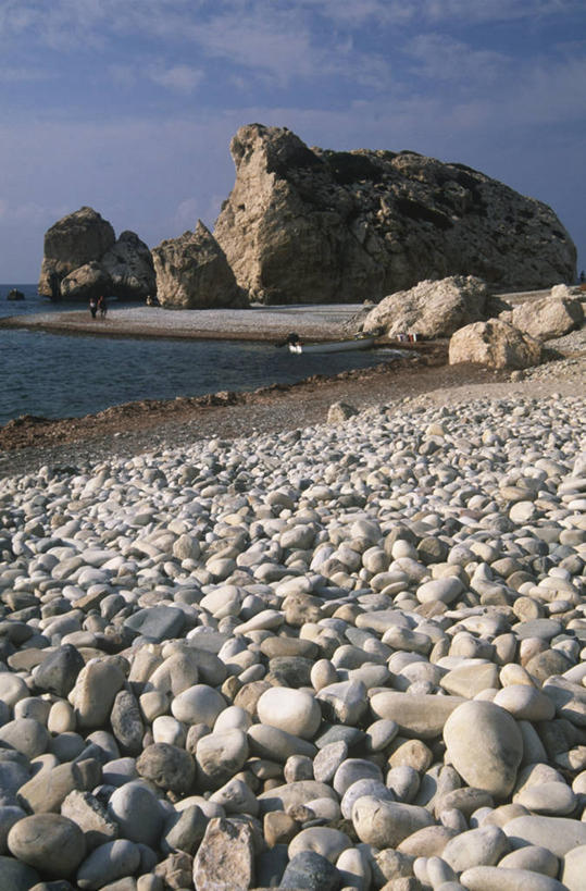 竖图,室外,白天,海洋,塞浦路斯,神话,风景,鹅卵石,摄影,宁静,岩层,海滩,岩石,彩图