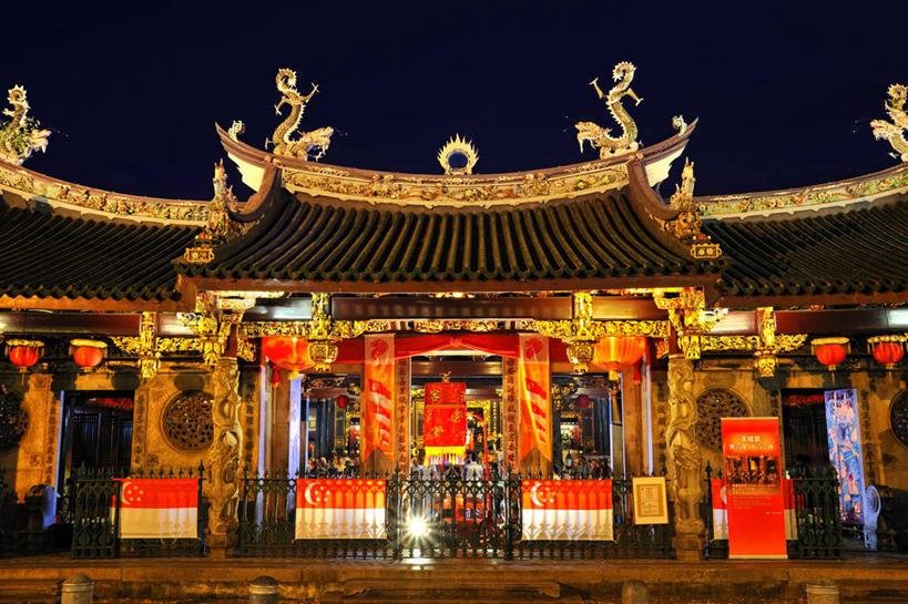 无人,横图,室外,夜晚,建筑,新加坡,历史,摄影,宗教,佛教,灵性,彩图,传统文化