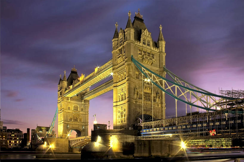 无人,横图,室外,城市,建筑,英国,云,桥,首都,联系,泰晤士河,天空,黄昏,地标建筑,摄影,照亮,英国文化,塔桥,彩图