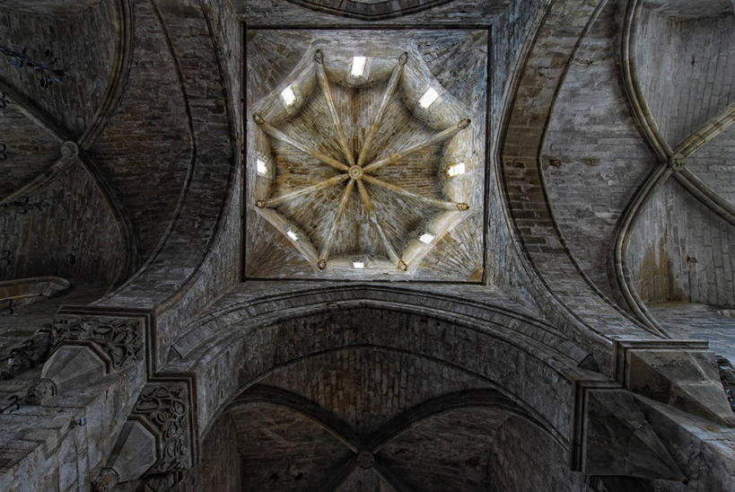 无人,横图,室内,白天,西班牙,拱门,注视,历史,观察,看,摄影,宗教,观看,察看,宗教建筑,关注,修道院,莱里达,彩图