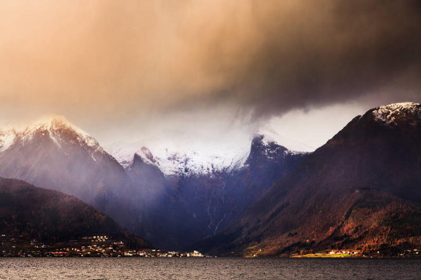 无人,横图,室外,美景,山脉,暴风雨,日光,挪威,景观,云,天气,风景,天空,自然,黄昏,景色,摄影,宁静,自然风光,自然地理,彩图,松娜峡湾