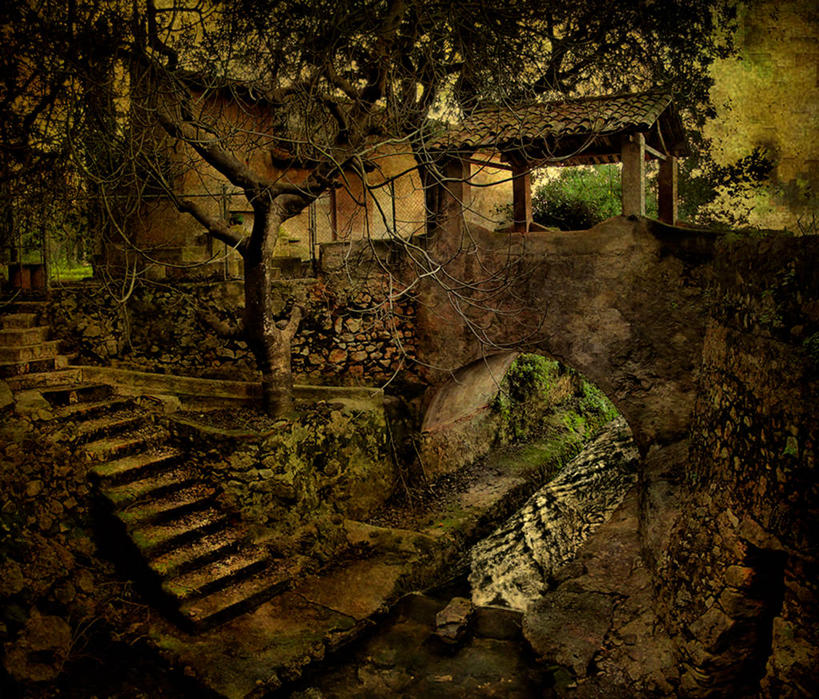 无人,横图,室外,白天,植物,西班牙,桥,联系,拱桥,台阶,树,自然,摄影,宁静,巴伦西亚省,彩图