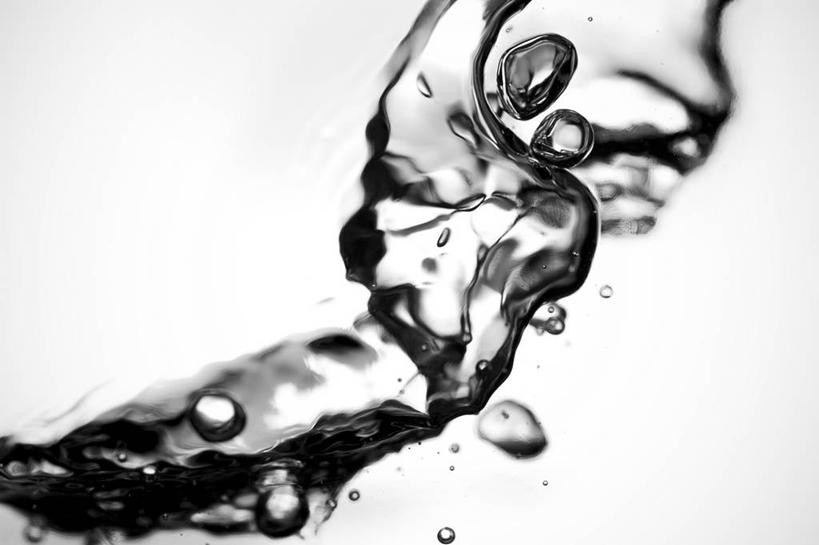 无人,横图,黑白,特写,白色背景,水,约旦,溅,摄影,纯净,影棚拍摄
