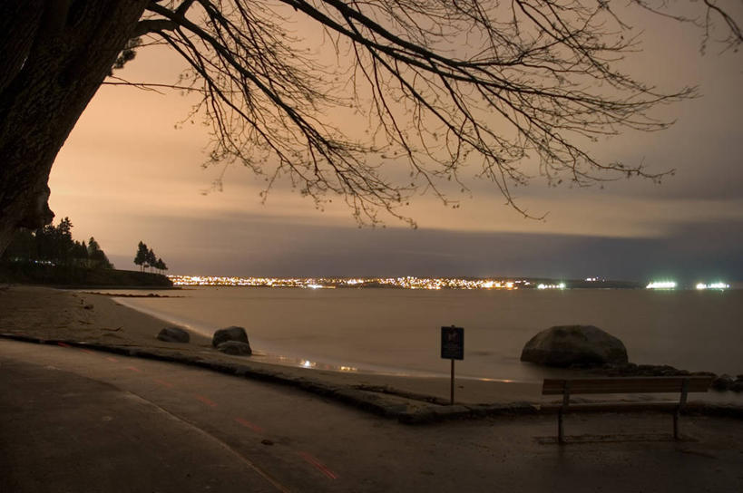 无人,公园,横图,室外,度假,湖,美景,城市风光,城市,加拿大,景观,小路,光亮,娱乐,树,黄昏,享受,休闲,景色,放松,摄影,宁静,照亮,剪影,逆光,温哥华,大不列颠哥伦比亚,史坦利公园,海滩