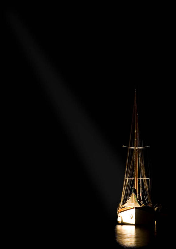 无人,竖图,室外,夜晚,船,反射,运输,摄影,航海,宁静,照明设备,海港