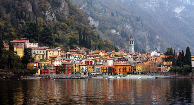 无人,横图,室外,白天,湖,水,建筑,意大利,反射,房屋,古城,树,风景,自然,摄影,南欧,意大利文化,伦巴第大区,科摩湖,旅行,瓦伦纳