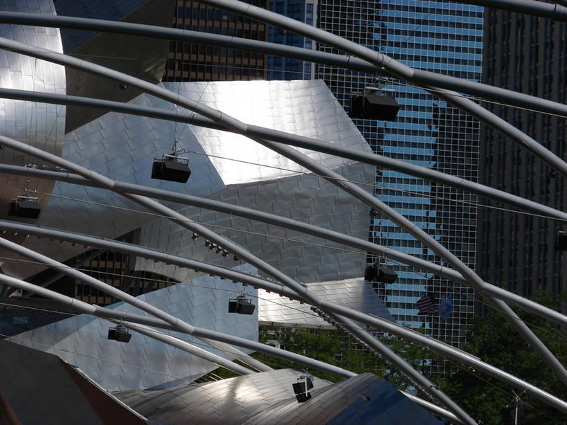 无人,横图,室内,室外,白天,建筑,美国,金属,现代,摄影,支撑,伊利诺斯州,芝加哥市,钢缆,彩图