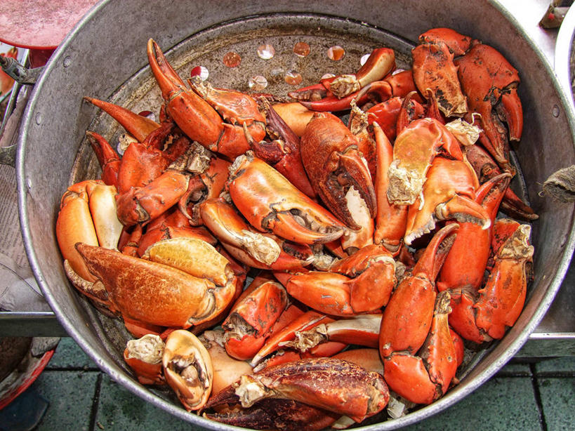 无人,横图,俯视,室外,白天,曼谷,泰国,许多,螃蟹,篮子,首都,很多,摄影,堆,爪,健康食物,海产,彩图,高角度拍摄,传统文化