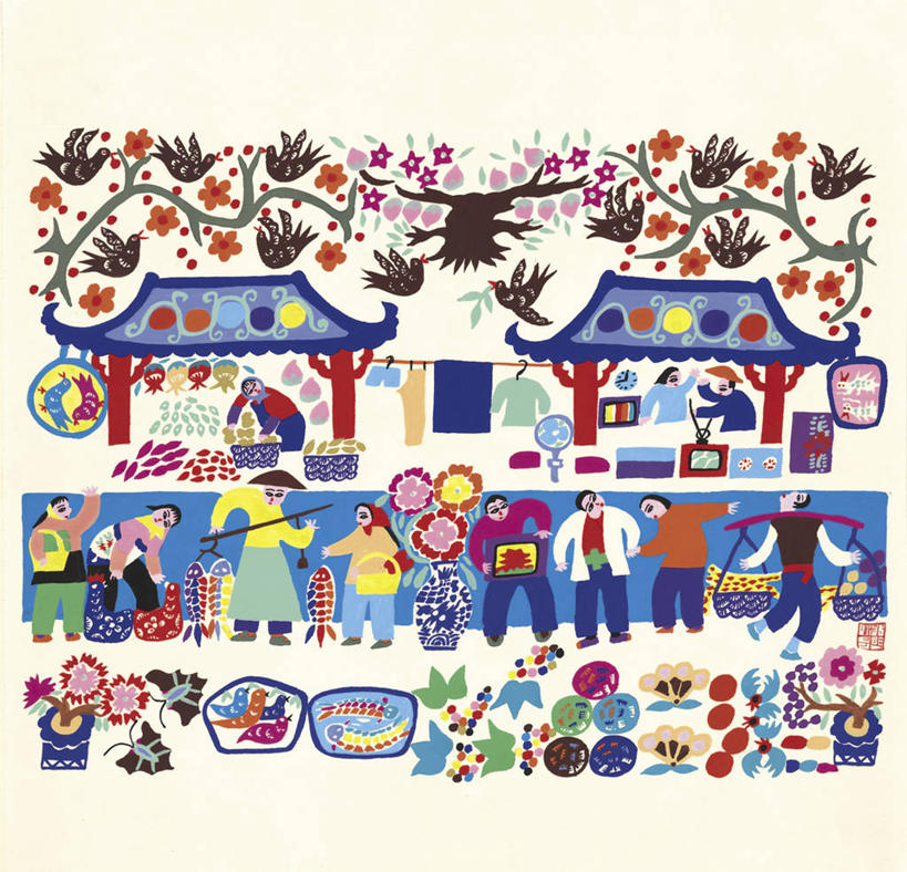 成年人,人群,站,横图,俯视,插画,室外,白天,白色背景,购物,绘画,渔业,数码,科技,一排,一群,许多,小贩,弯腰,阴影,丰富,艺术,整齐,网络,乡村,食品,市场,很多,许多人,高光,几何,计算机图形,合成,图画,休闲装,货摊,飞,饮食,画,花,树,排列,自然,一群人,放松,零售,颜料,明亮,美术,电脑合成图,数码合成图,合成图,队列,运送,中国文化,选择,漫画,贩卖,白肉,写实,具体,具象,美术工艺,男人,女人,海产,彩图,高角度拍摄,传统服装,传统文化