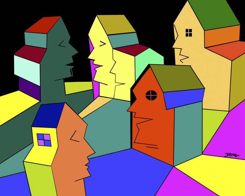 无人,横图,插画,讨论,绘画,数码,科技,阴影,艺术,网络,房屋,高光,几何,计算机图形,古典,合成,图画,文化,画,工艺品,社区,品味,美术,电脑合成图,数码合成图,高雅,合成图,房地产,漫画,计算机制图,写实,具体,具象,美学,团结,说话,彩图,拟人