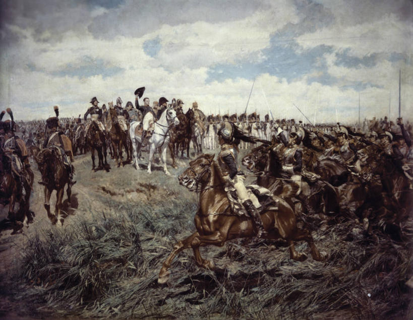 成年人,人群,横图,插画,室外,白天,绘画,数码,科技,马,一群,许多,士兵,骑马,阴影,艺术,冲突,军事,网络,很多,许多人,高光,几何,计算机图形,古典,合成,图画,历史,文化,画,工艺品,品味,一群人,家畜,战争,皇帝,美术,电脑合成图,数码合成图,领导,高雅,合成图,军服,政治,漫画,写实,具体,具象,美学,战役,战场,把握,彩图,拿破仑战争,过去,掌控