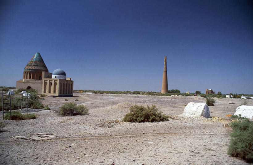 无人,横图,土库曼斯坦,亚洲,沙子,首都,历史,废墟,祈祷,摄影,坟墓,伊斯兰教,中亚,圆顶建筑,宗教建筑,清真寺,建筑材料,彩图