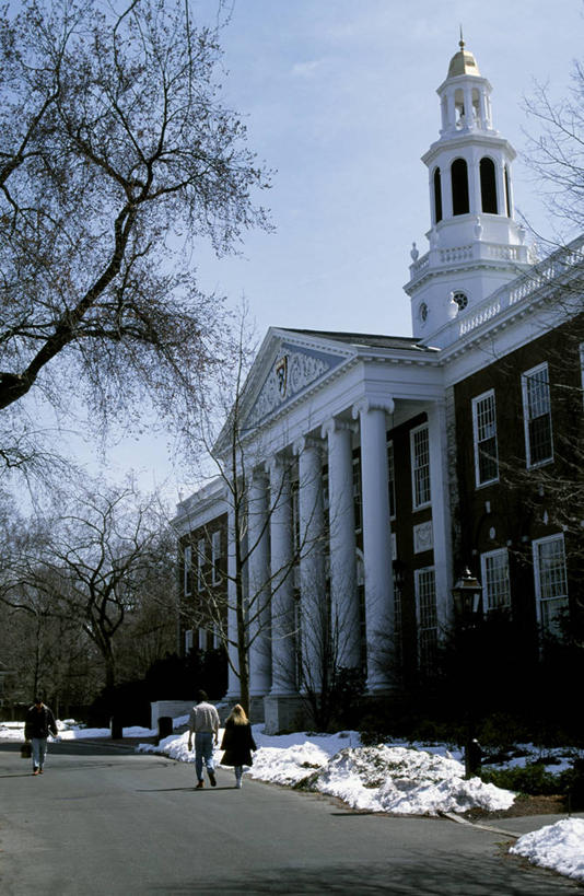 无人,学生,横图,室外,雪,建筑,美国,冬天,教育,摄影,波士顿,马萨诸塞,哈佛大学,彩图