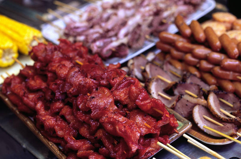无人,横图,香港,亚洲,小贩,食品,小吃,饮食,快餐,摄影,迅速,中国文化,东亚文化,九龙,旺角,快餐车,海产,彩图,旅行,餐馆