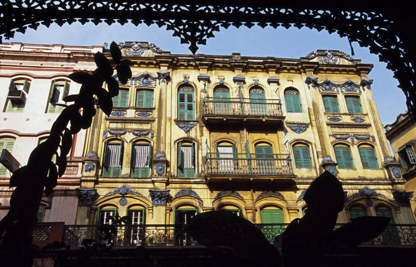 无人,横图,室内,城市,建筑,印度,亚洲,房屋,庭院,围栏,摄影,住房,加尔各答,彩图,传统文化