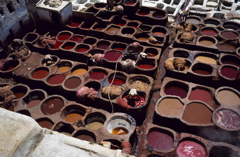 无人,横图,非洲,摩洛哥,形状,工作,皮革,职业,摄影,染料,非洲文化,费兹,式样,几何形状,摩洛哥文化,彩图